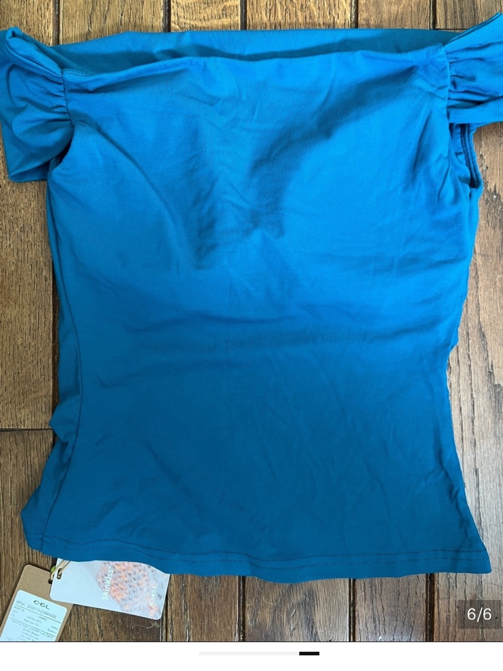 OGL Aqua Blue Versatile Neckline Brami Top Size Small - Picture 3 of 4